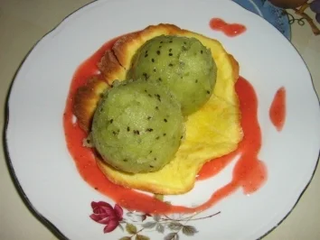 Rezept: Kiwi Sorbe mit Hippen Bild Nr. 2 Kiwi Sorbe mit Hippen - Rezept - Bild Nr. 2