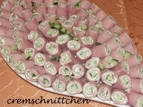Rezept: Schinkenröllchen Bild Nr. 3 Schinkenröllchen - Rezept - Bild Nr. 3