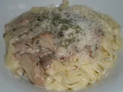 Bandnudeln mit Steinpilzen und Tiroler Speck - Rezept