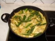 Seeteufel mit Spargel weiß-grün in Kokossoße - Rezept