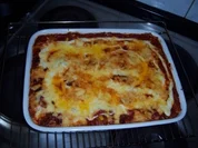 Bechamel-Lasagne mit Hackfleisch und Kidneybohnen, scharf - Rezept