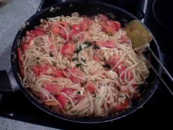 Nudeln mit Tomatensoße - unkompliziert - Rezept - Bild Nr. 4