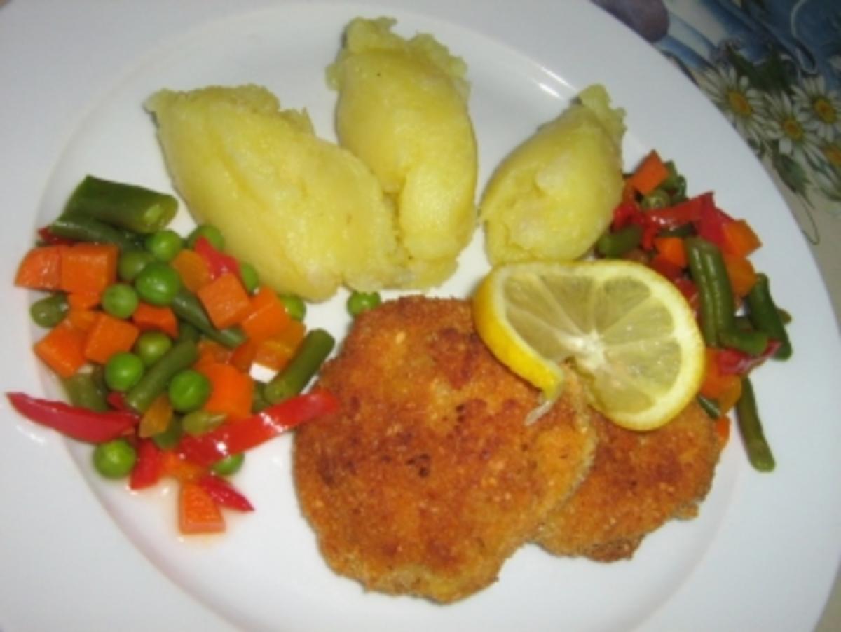 Soya Schnitzel mit  Kartoffel- Seleriepüree - Rezept - Bild Nr. 2