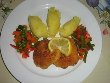 Soya Schnitzel mit  Kartoffel- Seleriepüree - Rezept - Bild Nr. 4
