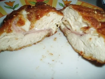 Rezept: Henderlbrust gefüllt in Sesampanade Henderlbrust gefüllt in Sesampanade - Rezept