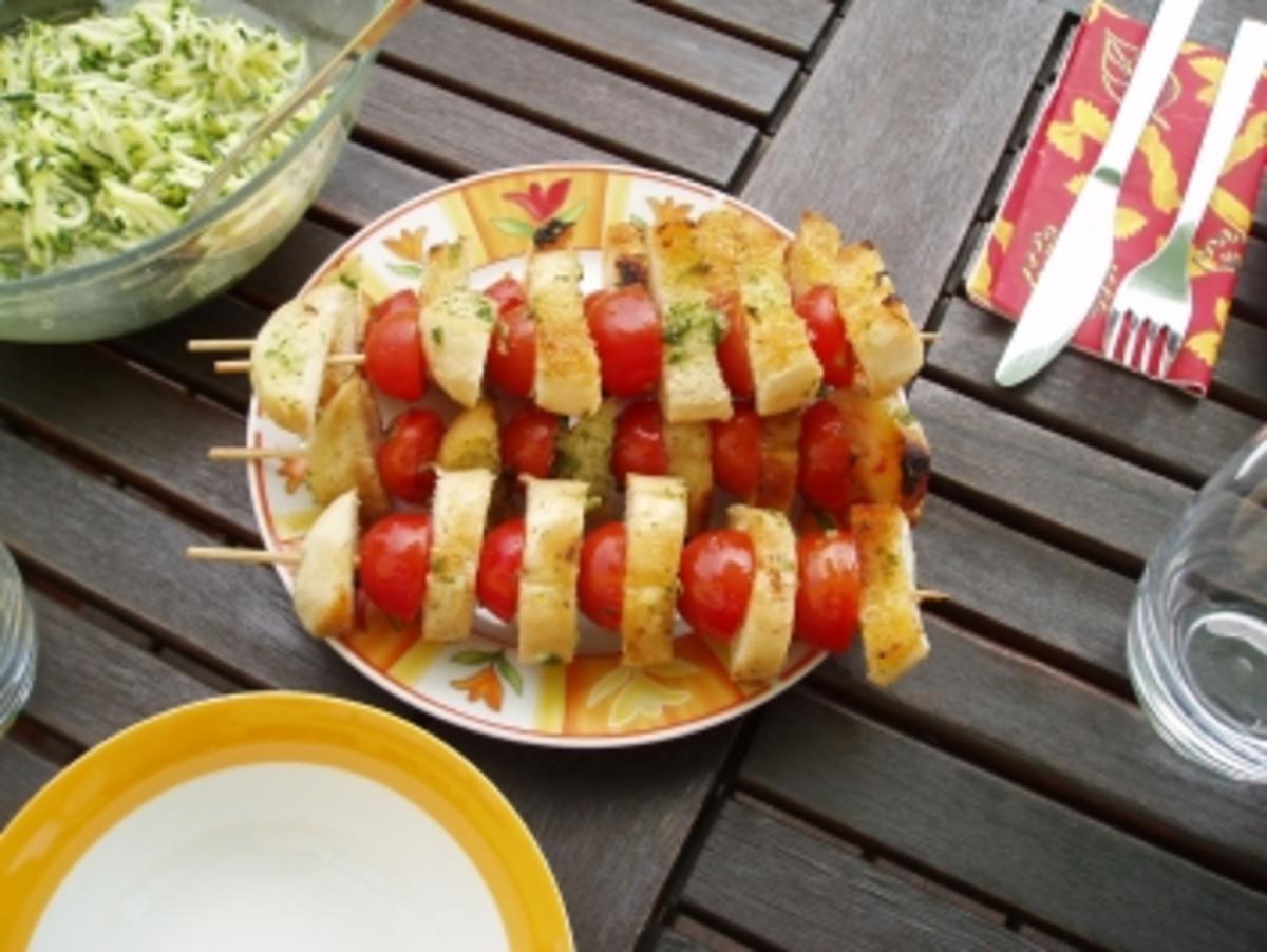 Paradeiser - Brot - Spieße - Rezept Durch knoferl