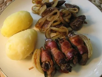 Zürcher Leberspießli aus Hühnerleber - Rezept