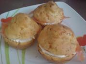 Muffins, herzhaft "Hüttenkäse" mit Frischkäse-Räucherlachs-Füllung - Rezept