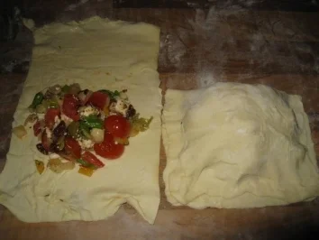 Rezept: Mediterrane Blätterteigtasche Bild Nr. 4 Mediterrane Blätterteigtasche - Rezept - Bild Nr. 4