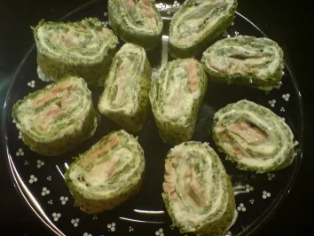 Rezept: Spinat-Frischkäse-Rolle Bild Nr. 2 Spinat-Frischkäse-Rolle - Rezept - Bild Nr. 2