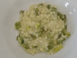 Spargel-Risotto mit Riesengarnelen oder Fischfilet - Rezept