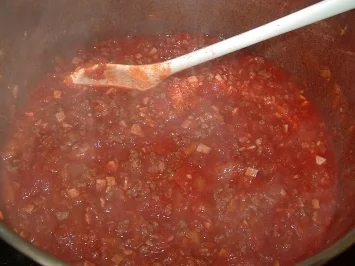 Gnocchi mit Schinken-Hackfleisch-Sauce - Rezept - Bild Nr. 4