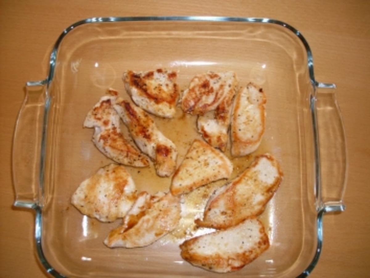 Hähnchenbrust mit gratiniertem Pfirsich - Rezept - Bild Nr. 3