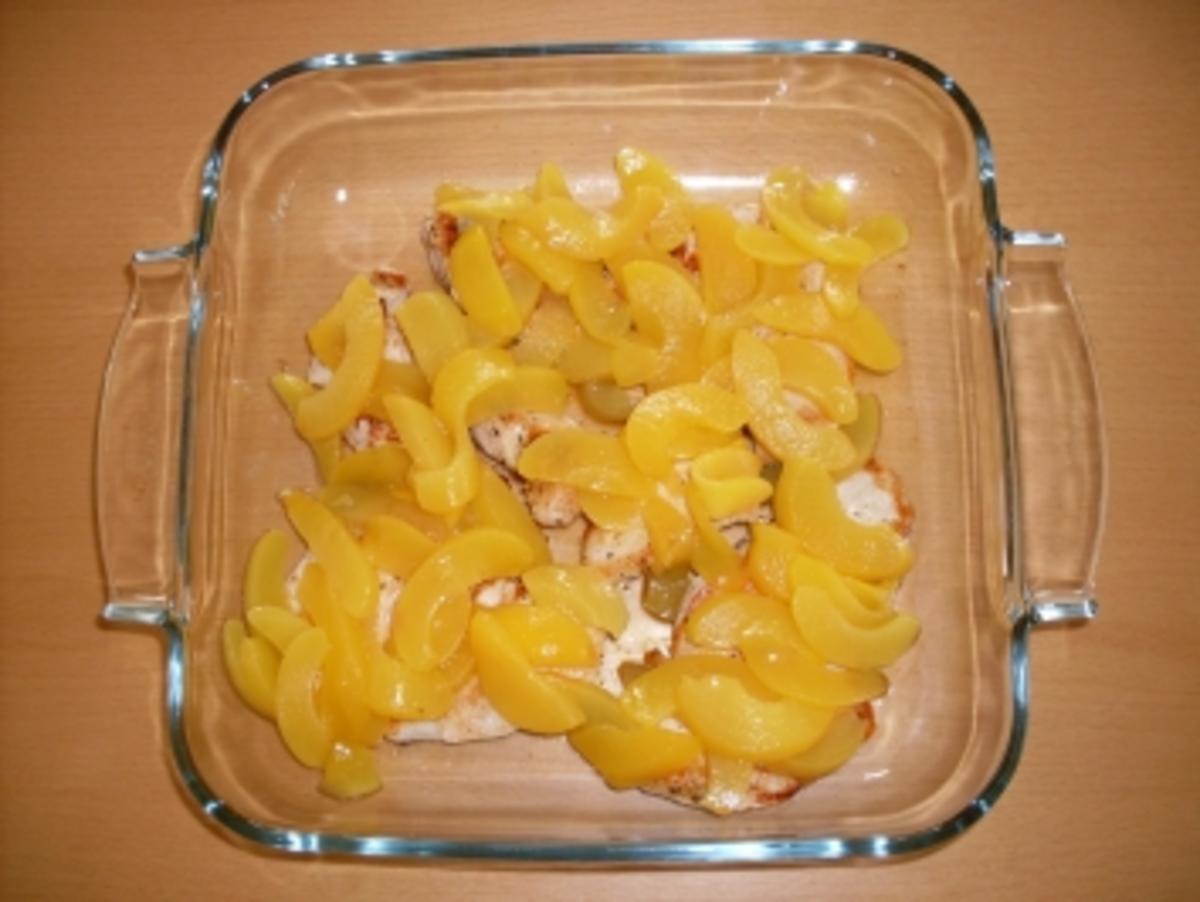 Hähnchenbrust mit gratiniertem Pfirsich - Rezept - Bild Nr. 4
