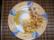 Hähnchenbrust mit gratiniertem Pfirsich - Rezept