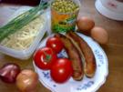 Nudel-Bratwurst-Restepfanne - Rezept
