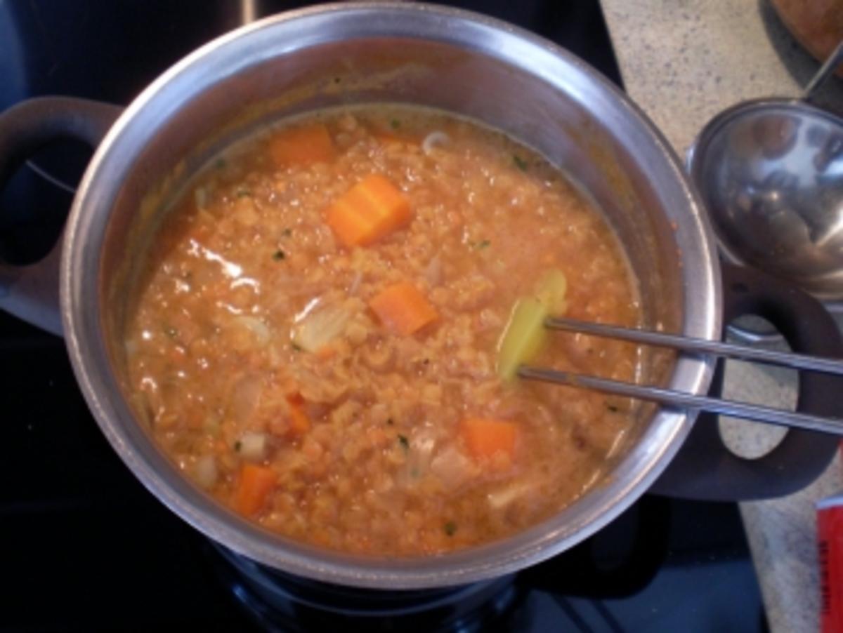 Suppe aus roten Linsen mit Minze - Rezept - Bild Nr. 5