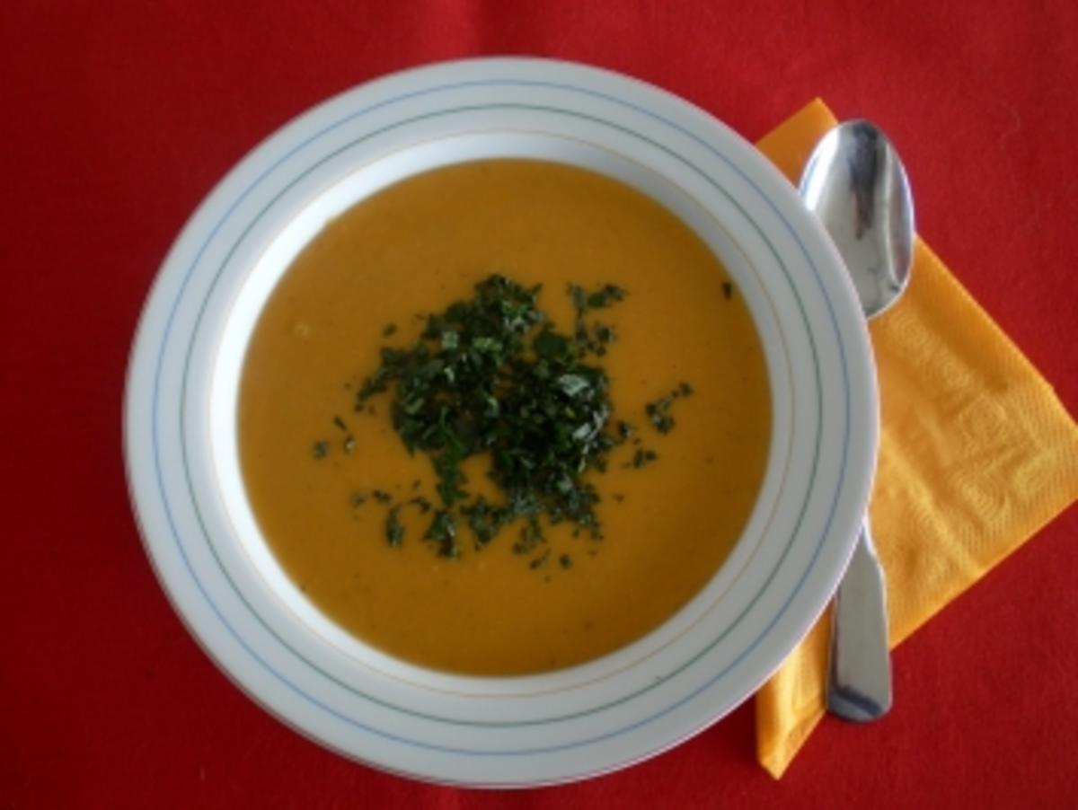 Suppe aus roten Linsen mit Minze - Rezept