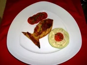 Lachsfilet auf einem Blätterteigfisch mit Parmesankruste - Rezept