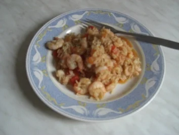 Naturreis mit Krabben - Rezept