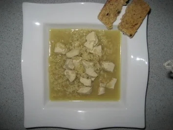 Hühnersuppe mit Reis & Curry - Rezept