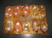 Canapé Krabben, Remoulade, Paprika - Rezept
