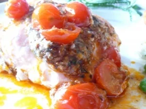 Rezept: Lachsfilet im Kräuterbett Lachsfilet im Kräuterbett - Rezept