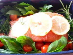 Rezept: Lachsfilet im Kräuterbett Bild Nr. 5 Lachsfilet im Kräuterbett - Rezept - Bild Nr. 5