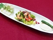 Rezept: Spargelsülze und Spargelmousse auf Salatbett Spargelsülze und Spargelmousse auf Salatbett - Rezept