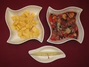 Süßes Obst kandiert und gebraten mit Käse - Rezept