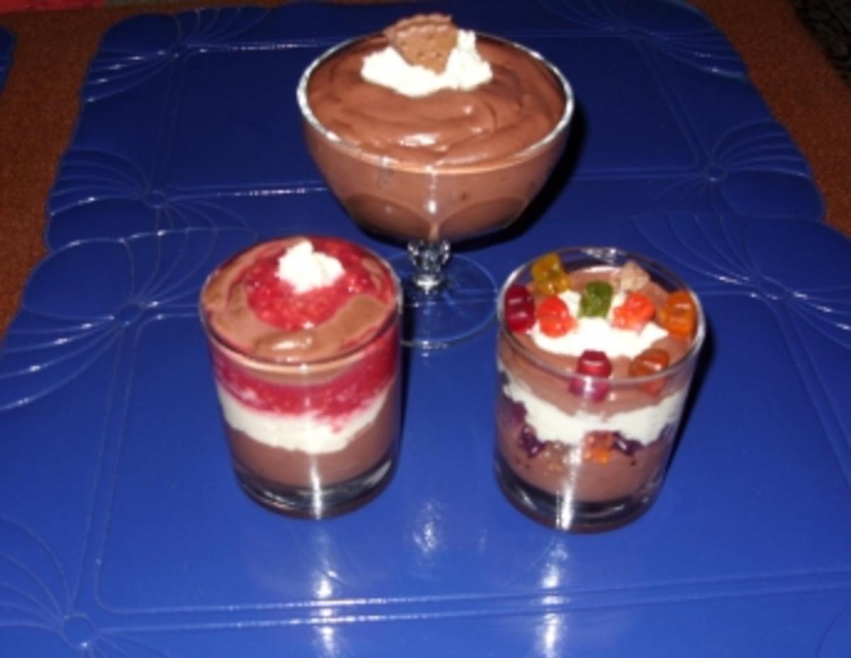 Mousse au Chocolat in 3 verschiedenen Zubereitungen - Rezept