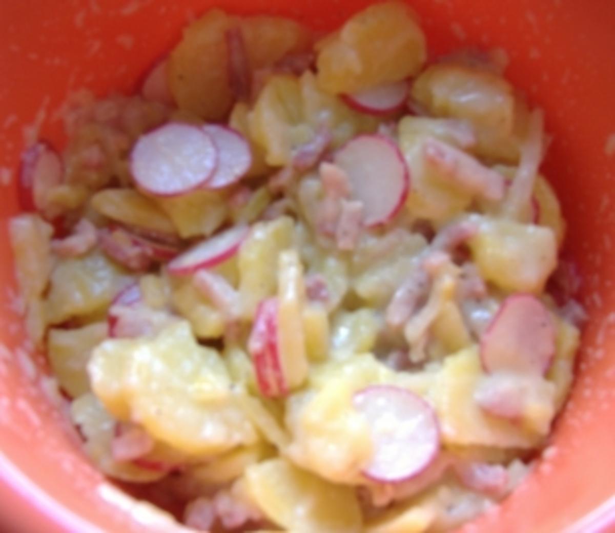 Lauwarmer Kartoffel-Meerrettich-Specksalat - Rezept - Bild Nr. 4