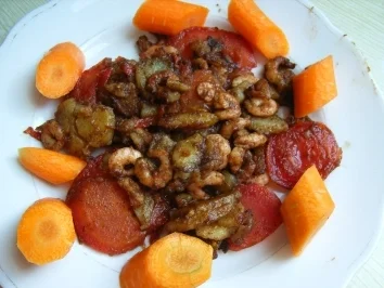 Pfannengericht: Bratkartoffeln-Garnelen-Pfanne - Rezept