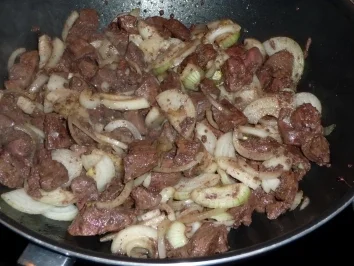 Putenleber mit Apfel auf Reis - Rezept - Bild Nr. 4