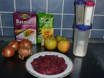 Putenleber mit Apfel auf Reis - Rezept - Bild Nr. 2
