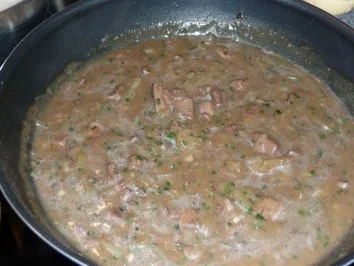 Putenleber mit Apfel auf Reis - Rezept - Bild Nr. 6