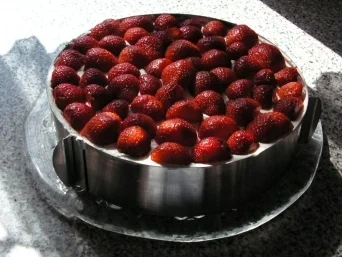 Rezept: Frischkäsetorte mit Erdbeeren 2 Bild Nr. 5 Frischkäsetorte mit Erdbeeren 2 - Rezept - Bild Nr. 5