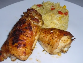 Rezept: Kikis Hähnchenflügel oder -keulen aus dem Backofen Kikis Hähnchenflügel oder -keulen aus dem Backofen - Rezept