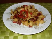 Gemüse-Wurst-Nudelpfanne - Rezept