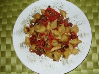 Rezept: Gemüse-Wurst-Nudelpfanne Bild Nr. 5 Gemüse-Wurst-Nudelpfanne - Rezept - Bild Nr. 5