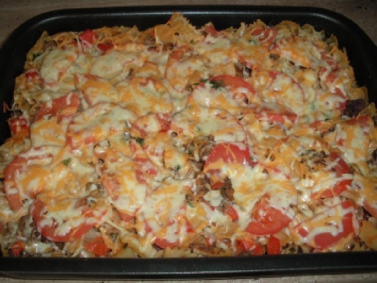 Farfalle mit Tomaten und Hack - Rezept - Bild Nr. 3