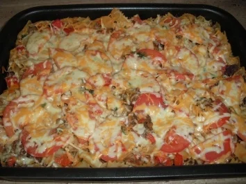 Rezept: Farfalle mit Tomaten und Hack Bild Nr. 3 Farfalle mit Tomaten und Hack - Rezept - Bild Nr. 3