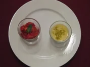 Limonen-Ingwer-Panna-Cotta mit Erdbeeren - Rezept