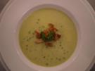 Erbsencremesuppe mit Pfifferlingen - Rezept