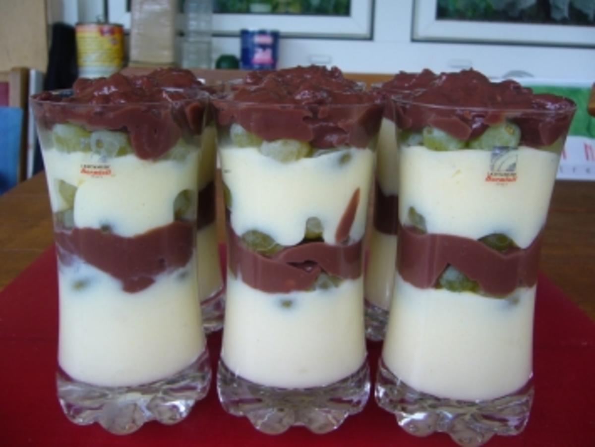 Dessert: Trauben kuscheln sich in zweierlei Pudding ein! - Rezept - Bild Nr. 7