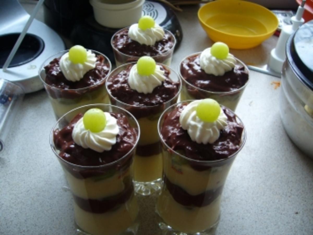 Dessert: Trauben kuscheln sich in zweierlei Pudding ein! - Rezept - Bild Nr. 9