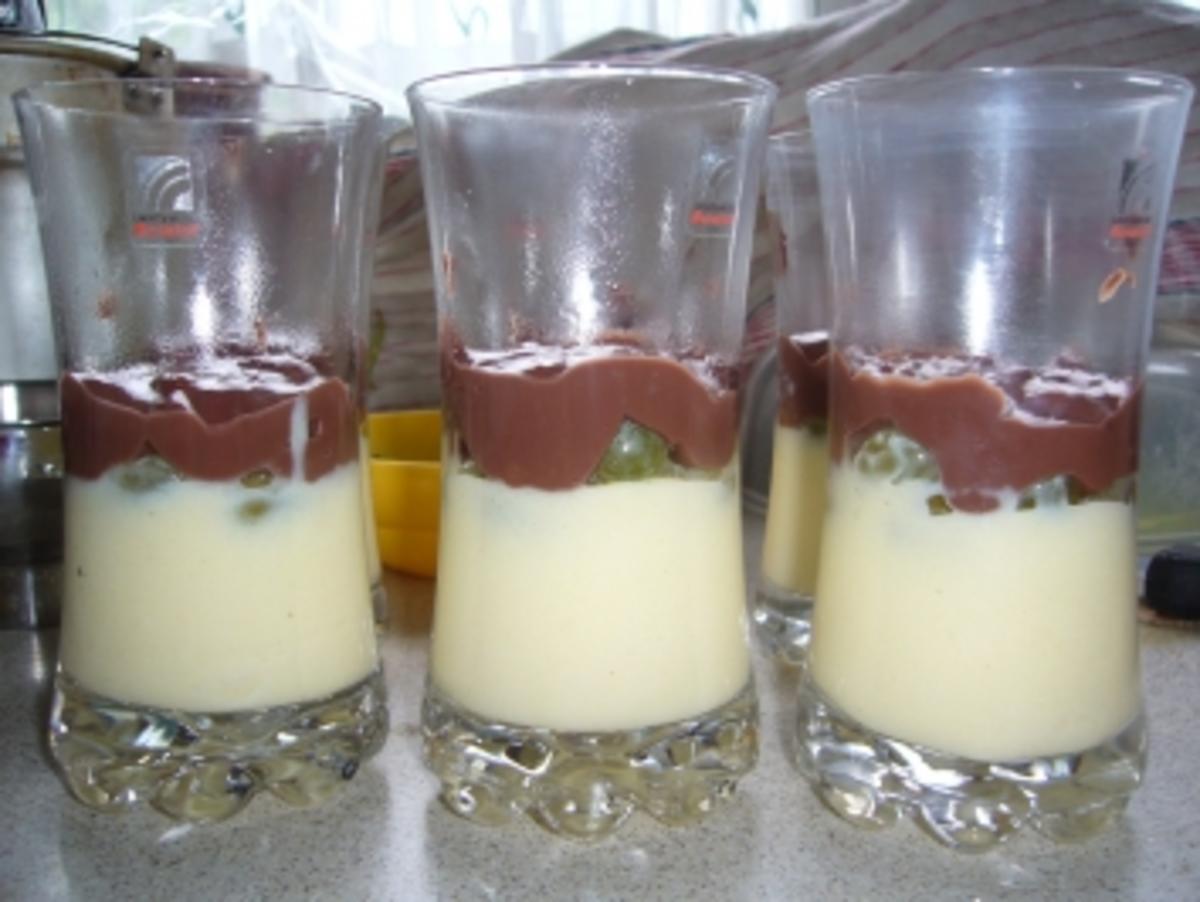 Dessert: Trauben kuscheln sich in zweierlei Pudding ein! - Rezept - Bild Nr. 5