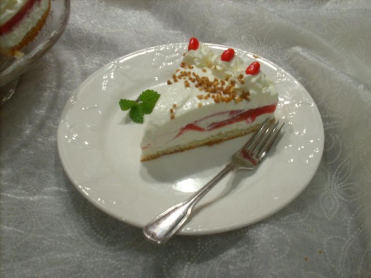 Marmorierte Rhabarber-Torte mit Joghurt-Quarksahne - Rezept - Bild Nr. 4