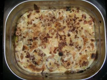 Gratinierter Filet-Auflauf mit Champignons - Rezept