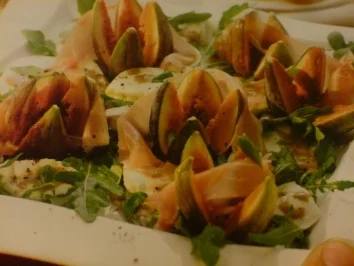 Rucola -Feigensalat mit Parmaschinken - Rezept
